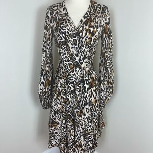 Milly Leopard Print Midi Dress